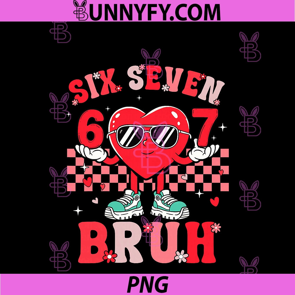 Six Seven 67 Meme PNG, Cool Valentine’s PNG