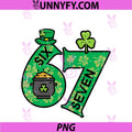 Six Seven 6 7 St PNG, Patricks Day 67 Paddys Meme PNG