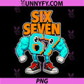 Six Seven 67 Trendmeme PNG, Funny Numbers with Power Up PNG