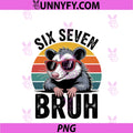 Six Seven Bruh 67 Meme PNG, Funny Opposum PNG