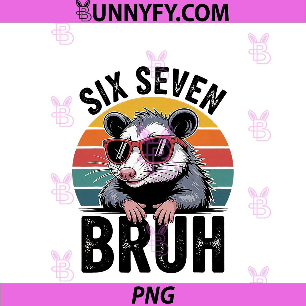 Six Seven Bruh 67 Meme PNG, Funny Opposum PNG