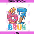 Six Seven Bruh PNG, 67 Ice Cream Drip PNG