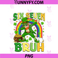 Six Seven Bruh PNG, St Patricks Day Leprechaun Dabbing 67 Kids PNG