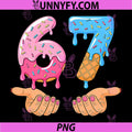 Six Seven Ice Cream Drip PNG, 67 Hands Meme 6 7 PNG