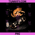 Skateboarding Cat Vintage Cats Skate Retro PNG, Funny Kitten PNG