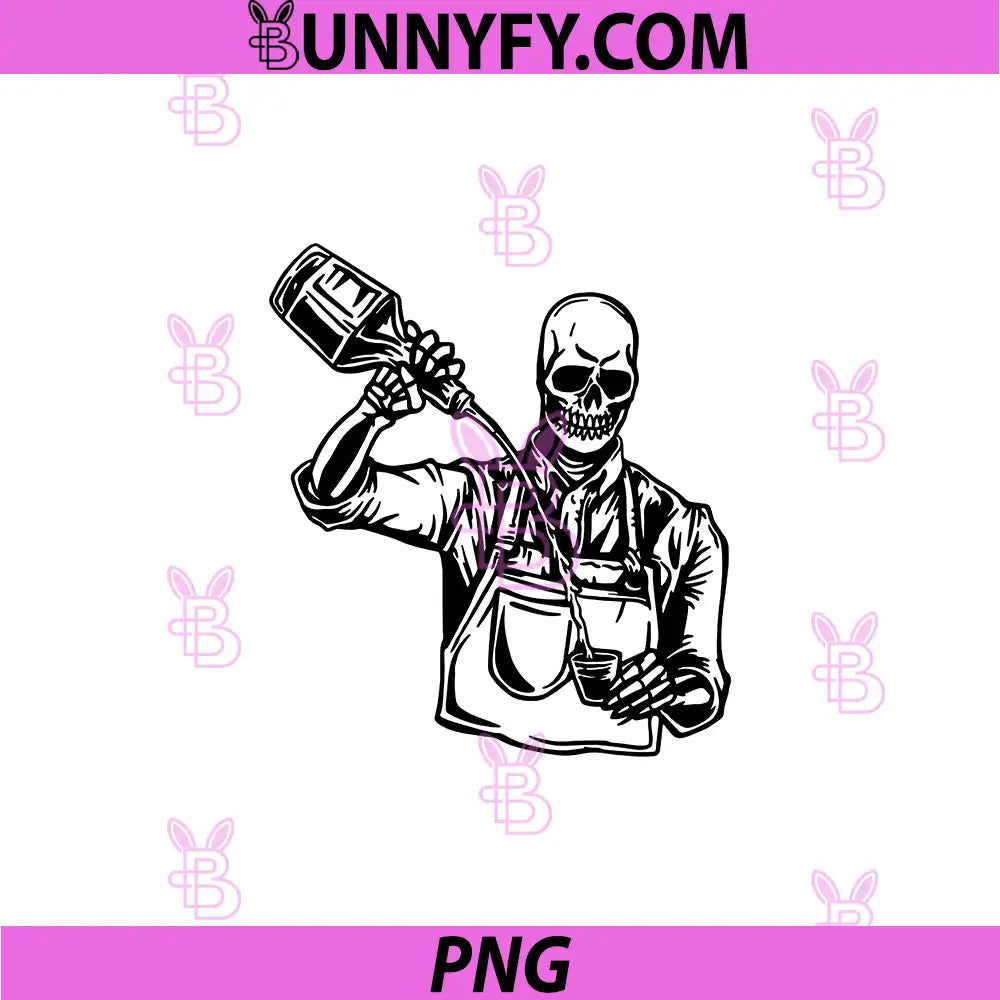 Skeleton Bartender SVG, Alcoholic Drinks Cafe Club Party Svg