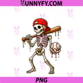 Skeleton Baseball Halloween Costume PNG, Funny PNG