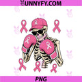 Skeleton Breast Cancer Awareness PNG, With Gloves & Pink Ribbon PNG
