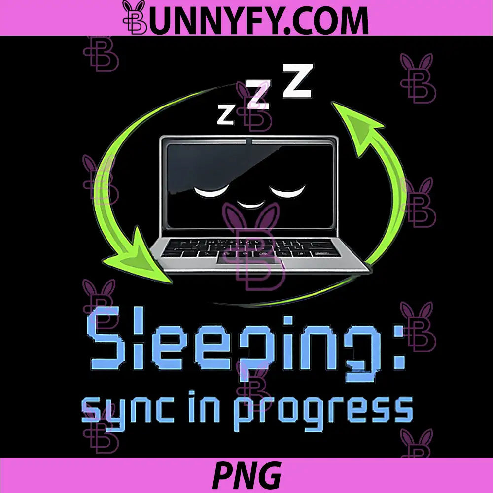 Sleeping Sync in Progress PNG, IT Reboot Humor Digital Clock PNG