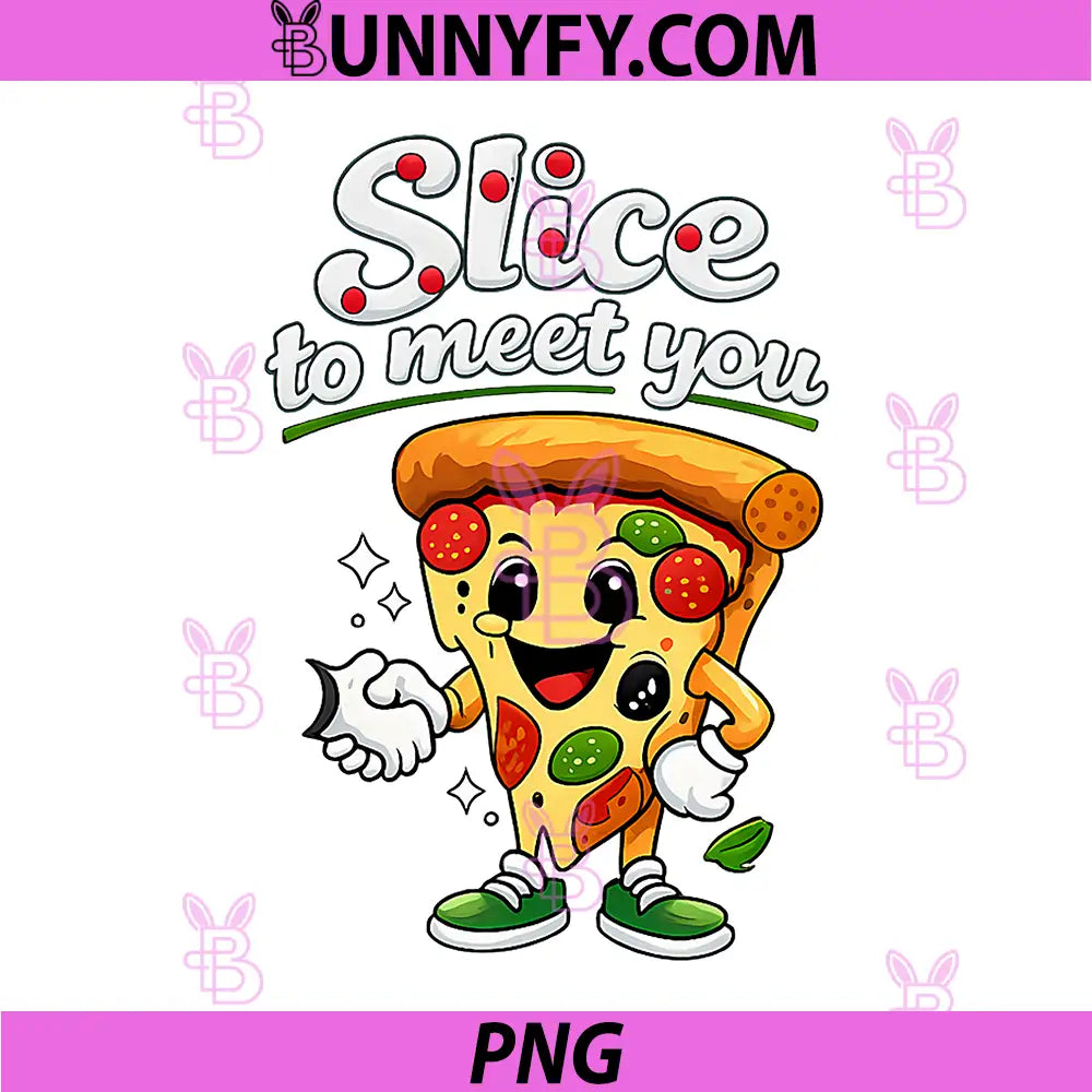 Slice to Meet You PNG, Pizza Handshake Graphic PNG