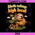 Sloth Rating High Local PNG, Pride Badge Graphic PNG