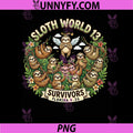 Sloth World 13 PNG, Survivors Design PNG