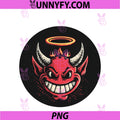 Smiling Devil PNG, With Golden Halo Look PNG