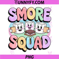 Smore Squad Retro PNG, Campfire Camping Marshmallow Cartoon PNG
