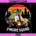 Smores Squad Marshmallow PNG, Campfire Read Book Funny Camping PNG