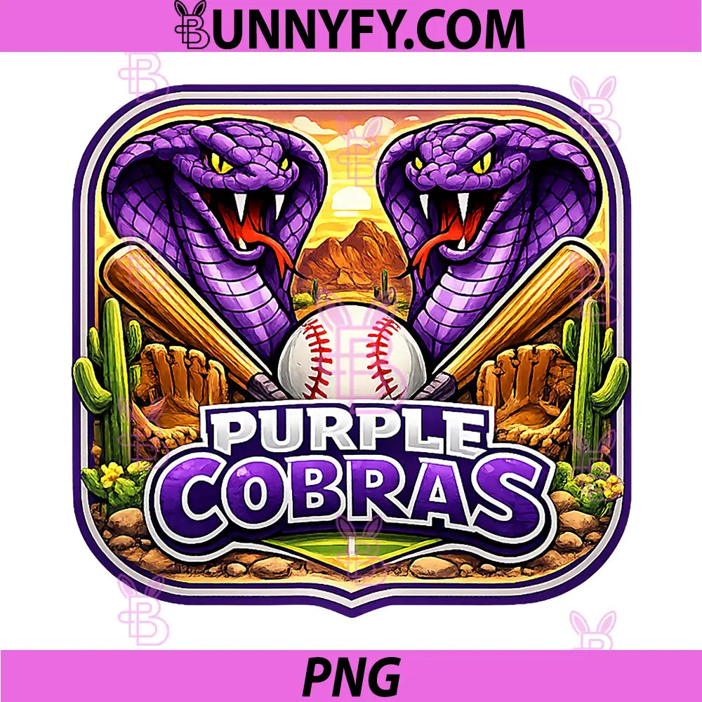 Snake Baseball PNG, Purple Cobras PNG