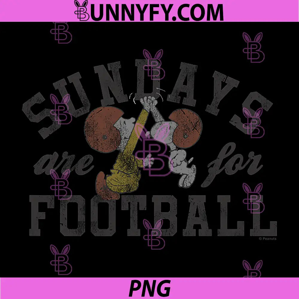 Snoopy and Charlie Brown PNG, Sundays Are For Football PNG
