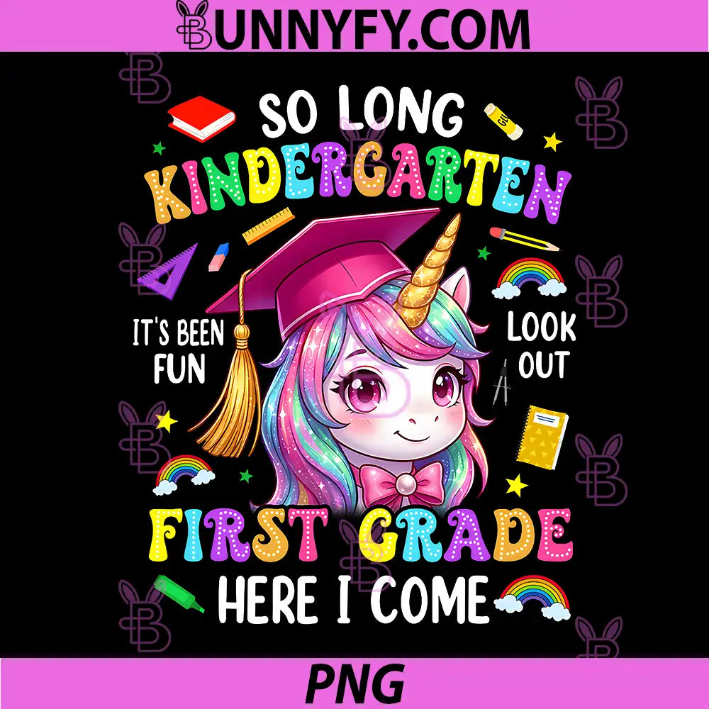 So Long Kindergarten PNG, Hello First Grade Graduation PNG