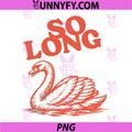 So Long Swan PNG, Retro Graphic PNG