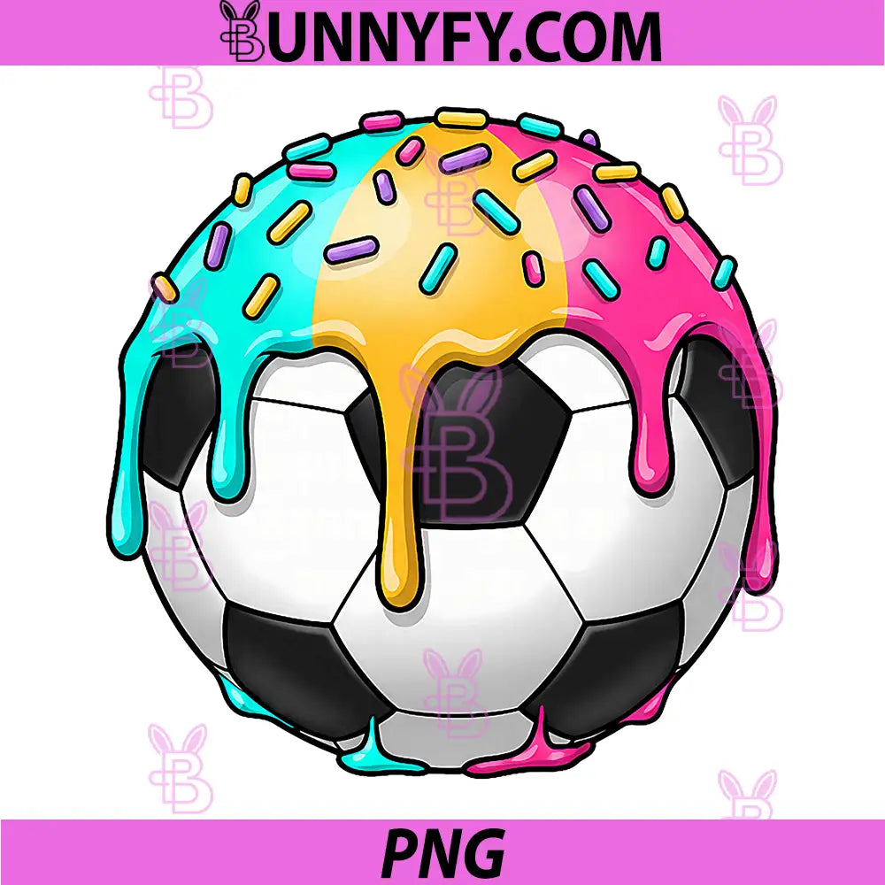 Soccer Ice Cream PNG, Summer Drip Ball PNG