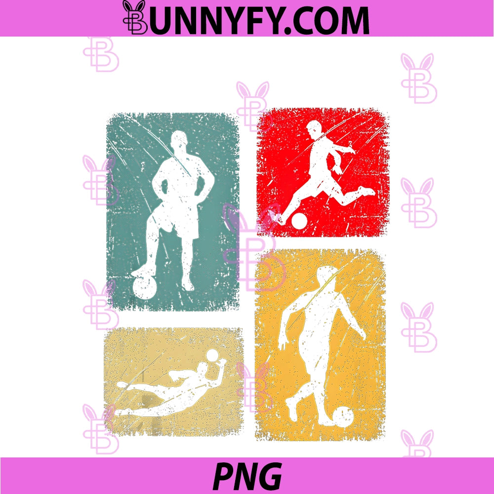Soccer Retro Vintage PNG, Soccer Ball Player Boys Gifts PNG