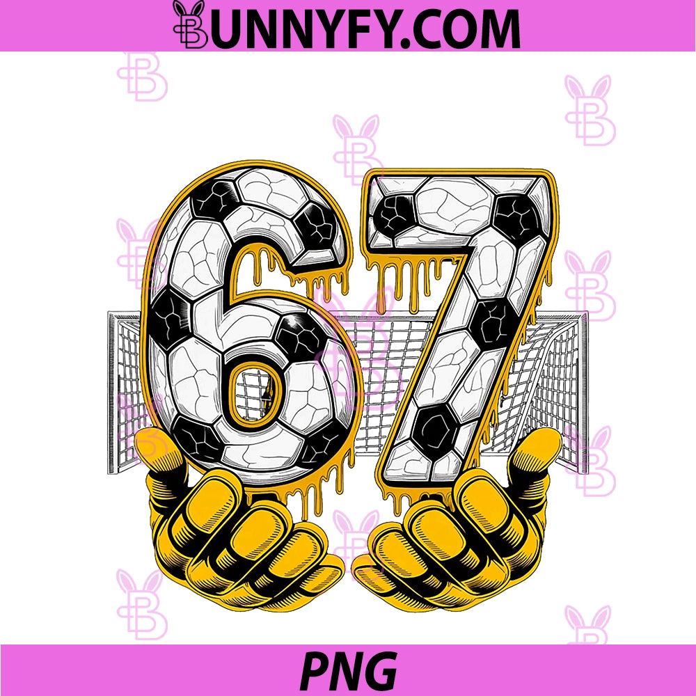 Soccer Six Seven 67 PNG, Funny Gen Alpha Meme PNG