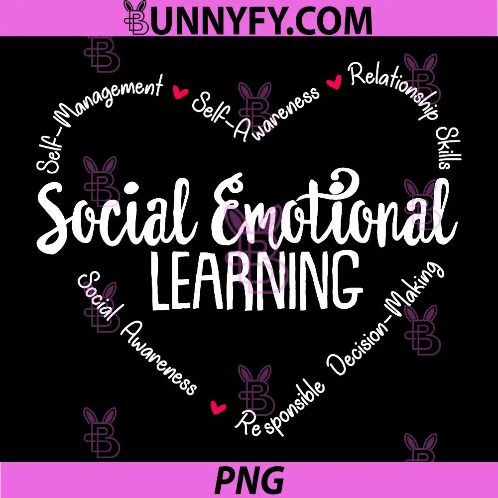 Social Emotional Learning Heart PNG, Counselor Teacher SEL Day PNG