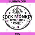Sock Monkey Appreciation Society PNG, Funny Sock Monkey PNG