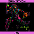 Softball Catcher Colorful Drip PNG, Effect Athletic Player Art PNG