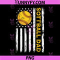 Softball Dad USA PNG, American Flag Patriotic Dad PNG