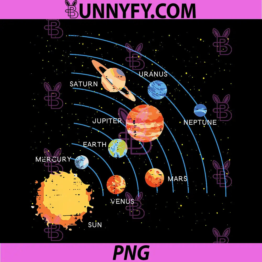 Solar System Sun PNG, Planets Orbit Space Galaxy PNG