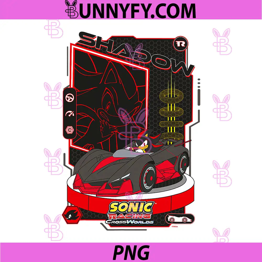 Shadow Racing PNG, Dark Speed Hedgehog Car PNG