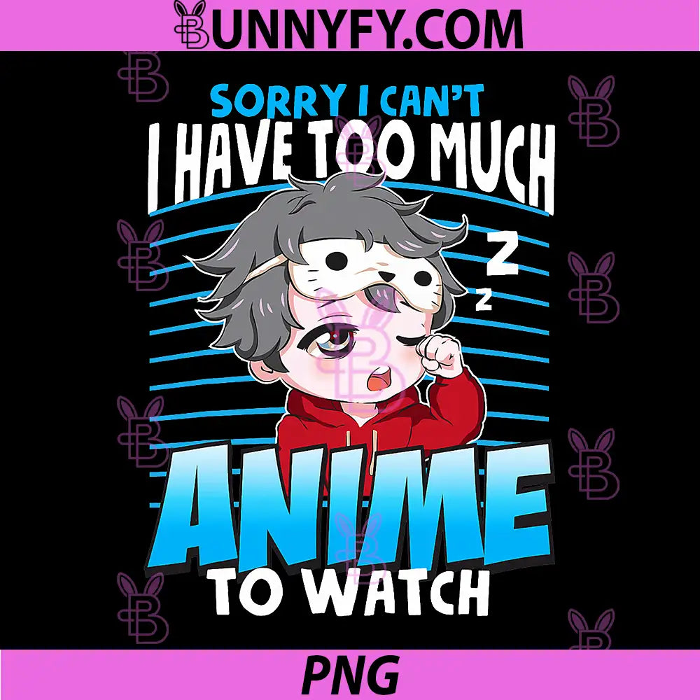 Sorry I Can't I Have Too Much Anime to Watch PNG, Anime Boy Chibi PNG