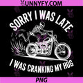 Sorry I was Late Cranking My Hog PNG, Skeleton Chopper Rider Moto PNG