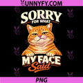 Sorry for What My Face Said PNG, Introvert Cat Funny Exchange Gag PNG
