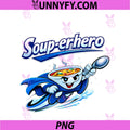 Soup-erhero PNG, Flying Soup Bowl Comic Foodie Design PNG