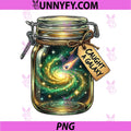 Space Art Caught A Galaxy PNG, Jar Surreal Nebula Retro Universe PNG