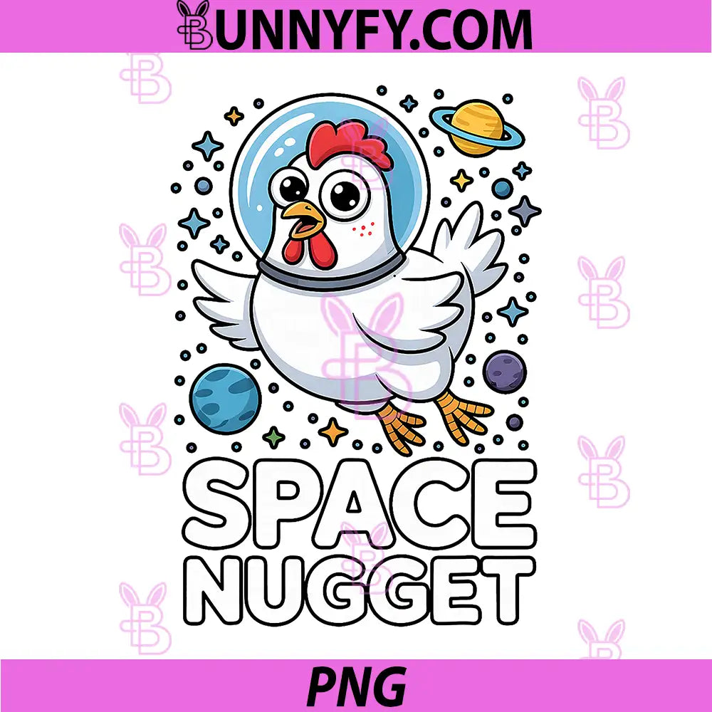 Space Nugget Funny PNG, Astronaut Chicken Humor PNG