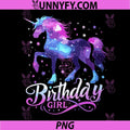 Space Unicorn PNG, Birthday Girl Galaxy Unicorn PNG