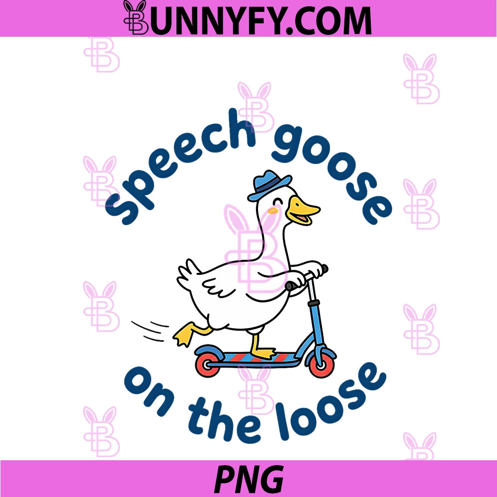 Speech Goose On-The-Loose PNG, SLP Speech Language Pathologist PNG