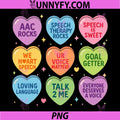 Speech Therapy Language PNG, Pathologist Autism Hearts Valentines PNG