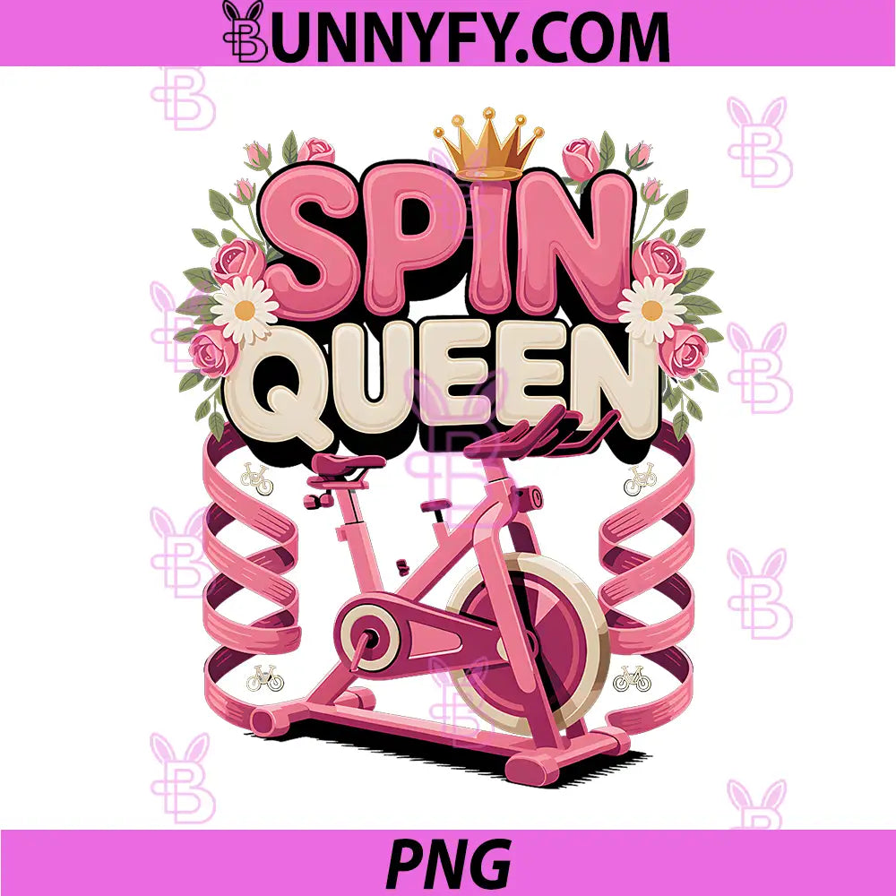 Spin Queen Spin PNG, Class Indoor Cycling Workout PNG