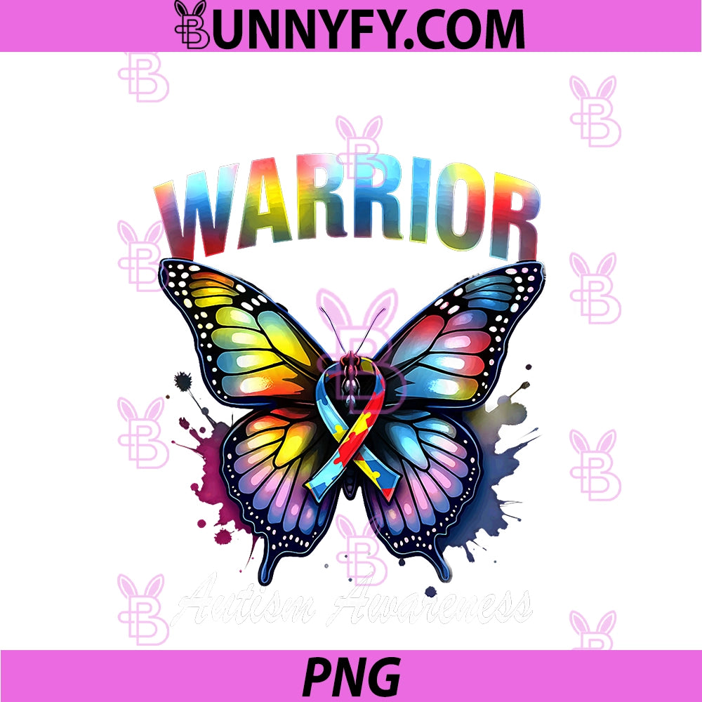Splash Butterfly PNG, Autism Awareness PNG