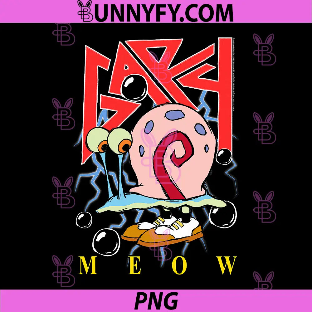 Spongebob Squarepants PNG, Gary Snail Heavy Metal Band PNG