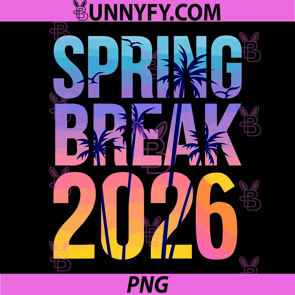 Spring Break 2026 PNG, Vacation Beach Family Friend Trip PNG