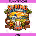 Spring Training 2026 PNG, Baseball Vintage Sunset Design PNG