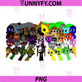 Sprunky Fight PNG, Simon Jevin Funbot Oren Pinki Tunner PNG