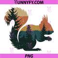 Squirrel Hiking Camping Forest Design PNG, Rustic Outdoor Nature Animal PNG