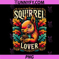 Squirrel Lover Autumn Art PNG, Colorful Squirrel Fall Design PNG