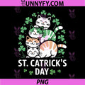 St. Catricks Day Funny PNG, St. Patricks Day Cats Shamrocks PNG